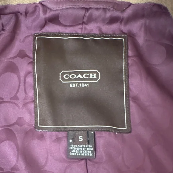 Coach Tan Trench Coat with Belt - Picture 2 of 15